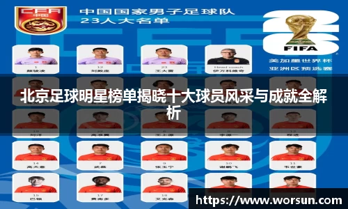 北京足球明星榜单揭晓十大球员风采与成就全解析